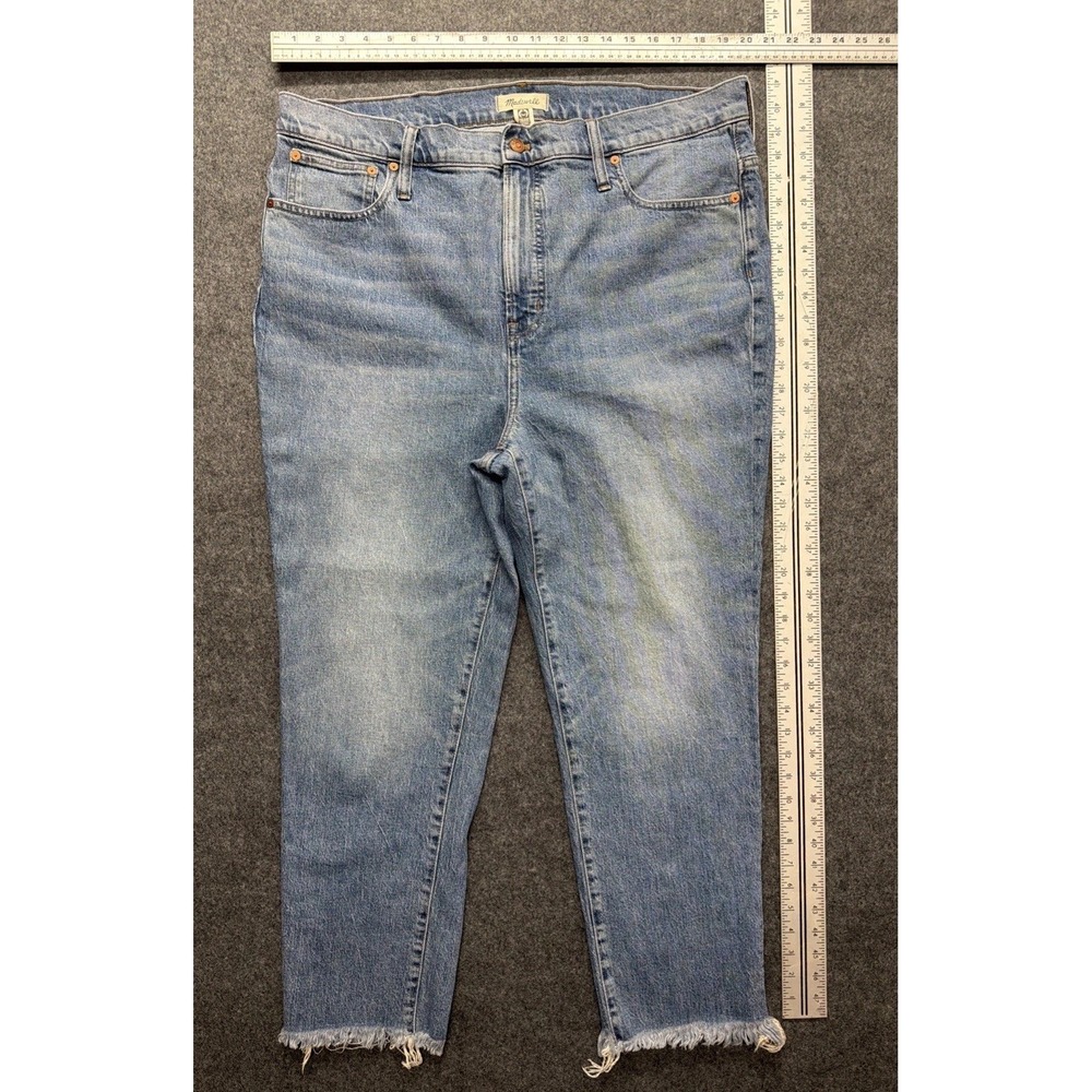 Madewell The Perfect Vintage Crop Blue Medium Wash-size 34